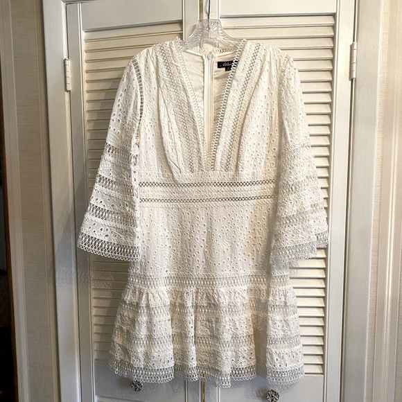 Zimmermann style cotton embroidered dress size M - Picture 1 of 9